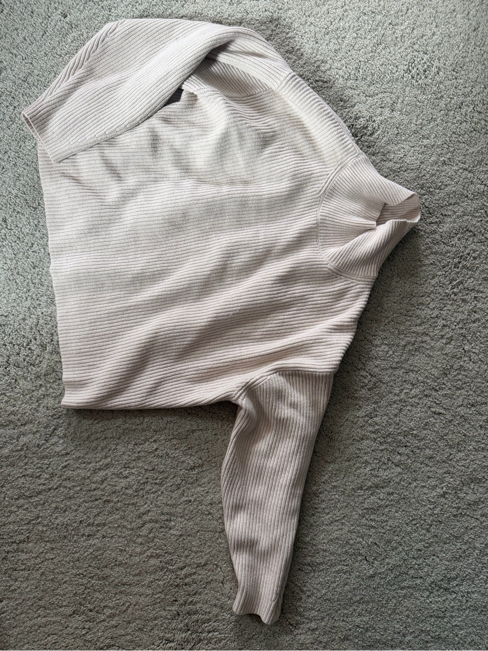 a new day Ribbed Mock Neck Sweater - Light Cream